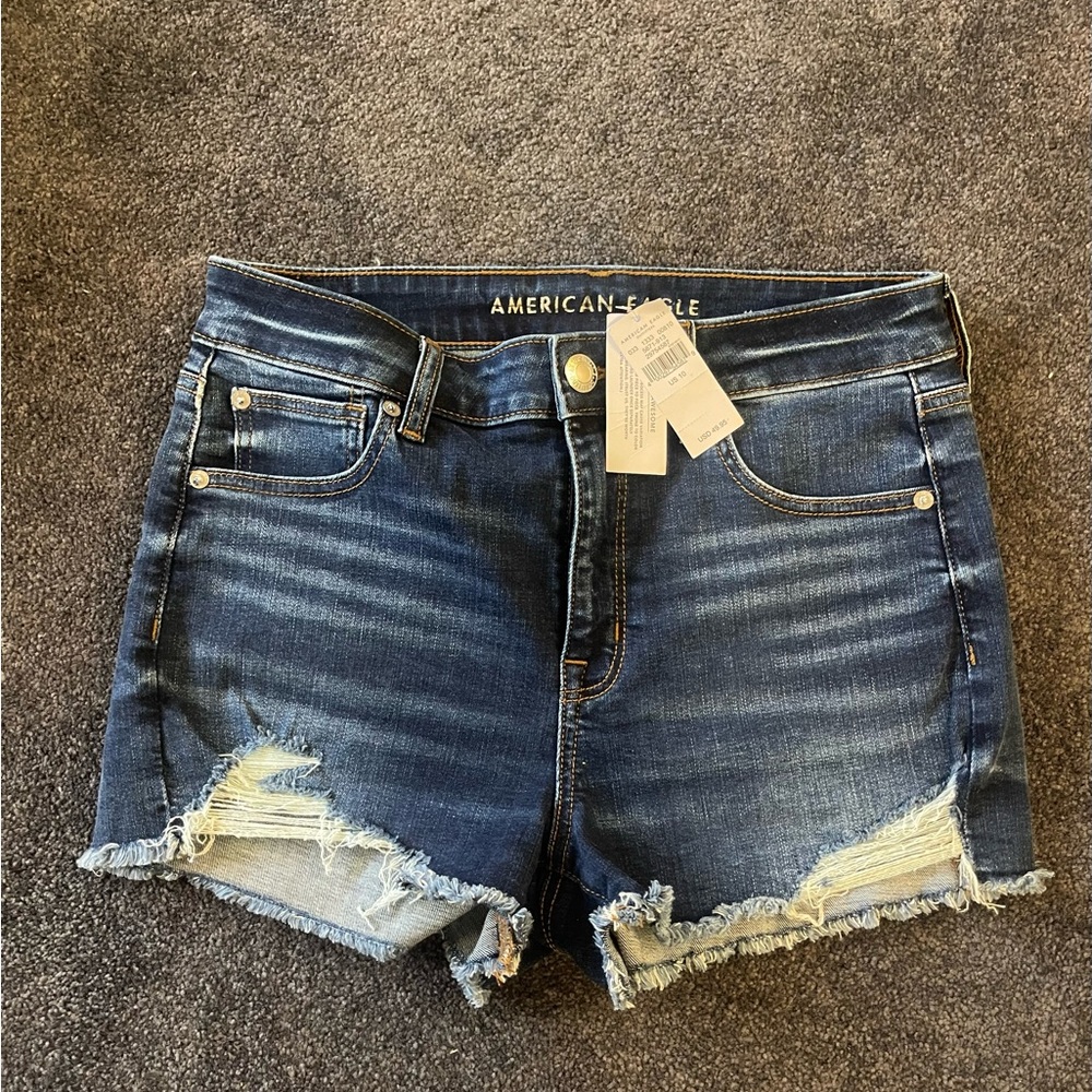 American Eagle Outfitters Distressed Blue Jean Shorts